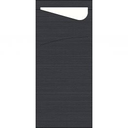 Mehr Produktinformationen Bestecktasche 8,5 x 19 cm Papier schwarz (100 Stck) Mehr Produktinformationen Bestecktasche 8,5 x 19 cm Papier schwarz (100 Stck)
