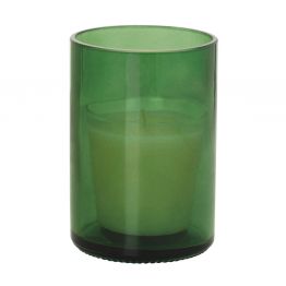 Ein farbenfroher Kerzenst�nder aus Glas , ein Ton-in-Ton-Accessoire f�r einen sch�n gedeckten Tisch, unterstreicht die Atmosph�re auf Wunsch.