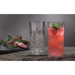 TIMELESS � beliebtes dickwandiges Glas mit Relief f�r Mixgetr�nke.