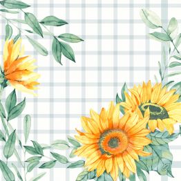 Mehr Produktinformationen Serviette 40 x 40 cm Dunisoft SUNFLOWER DAY (60�Stck)