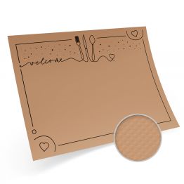 Mehr Produktinformationen Tischset 40 x 30 Kraft WELCOME (200�Stck)