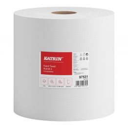 Mehr Produktinformationen KATRIN M2 Papierhandtuchrolle, 2-lagig, wei�